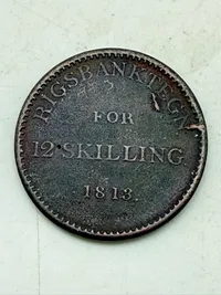 Rigsbanktegn for 12 skilling 1813