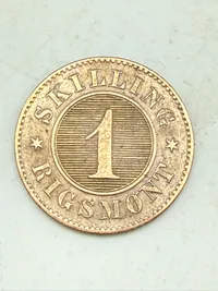1 skilling 1856 i flot stand