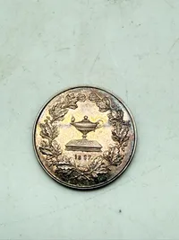 Tysk flidspræmie i sølv fra 1867, 5 gram ukendt lødighed