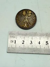 Tysk 5 mark sølv, 11 gram 0.625 lødighed