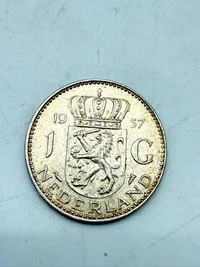 Holland 1 gulden sølv, 6,5 gram 0.72 lødighed