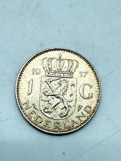 Holland 1 gulden sølv, 6,5 gram 0.72 lødighed