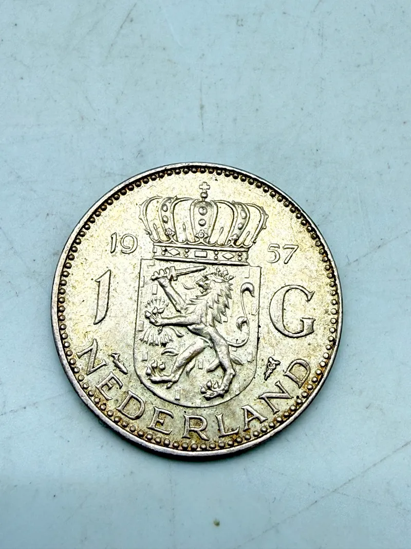 Holland 1 gulden sølv, 6,5 gram 0.72 lødighed