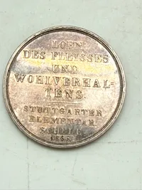 Tysk flidspræmie i sølv, 5 gram ukendt lødighed
