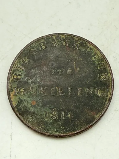 Rigsbanktegn for 16 skilling 1814