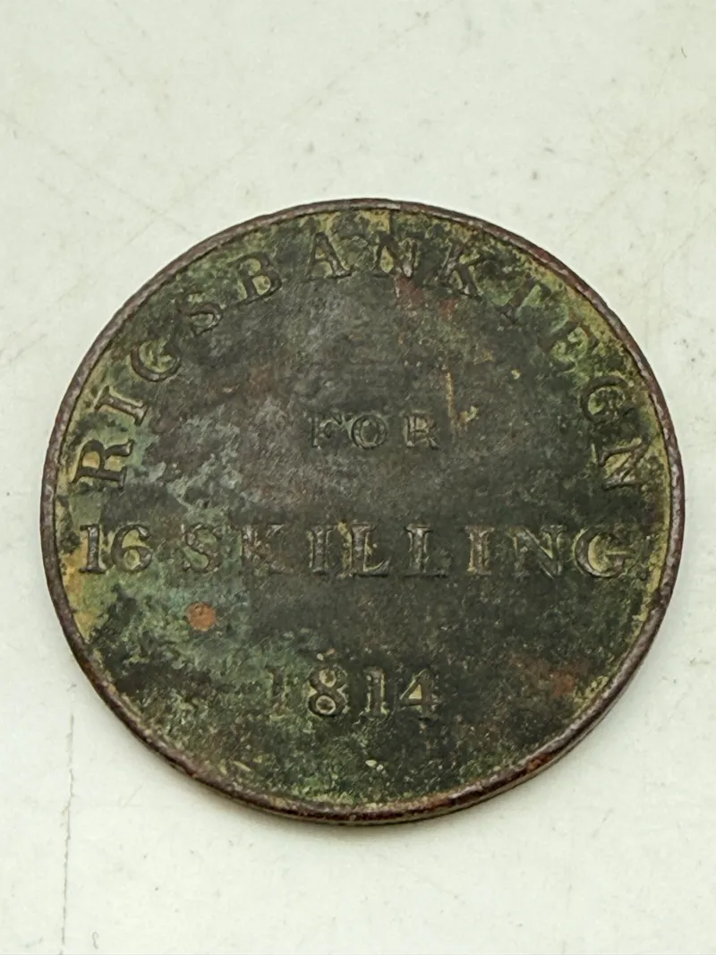 Rigsbanktegn for 16 skilling 1814