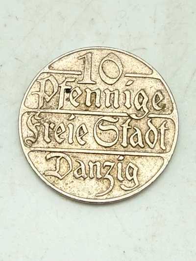 10 pfennig 1923 fra fristaden Danzig
