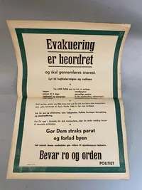 Original dansk evakueringsplakat