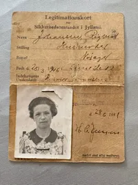 Originalt ww2 legitimationskort for sikkehedsrådet i Jylland