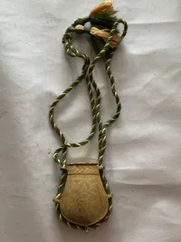 Original nordafrikansk krudt taske af messing