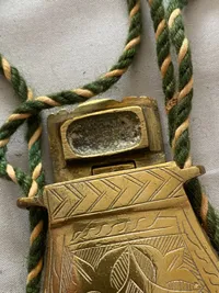 Original nordafrikansk krudt taske af messing