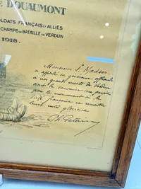 Verdun Diplom givet til Dansker, originalt