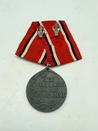 Tysk WW1 røde kors medalje med Dansk ophæng, original