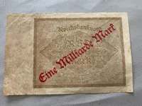 Original overstemplet tysk mark fra 1920’erne