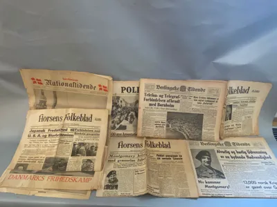 Samling originale danske befrielses aviser fra maj dagene 1945