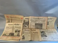 Samling originale danske befrielses aviser fra maj dagene 1945