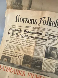 Samling originale danske befrielses aviser fra maj dagene 1945