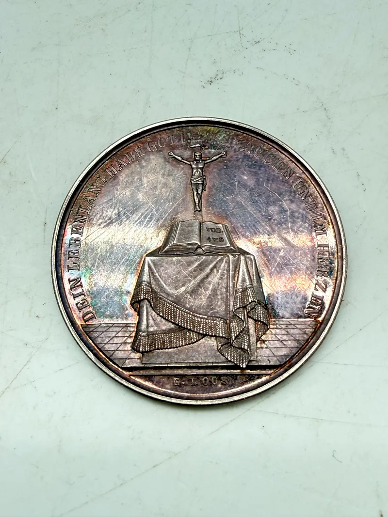 Tysk sølvmedalje, 18 gram ukendt lødighed