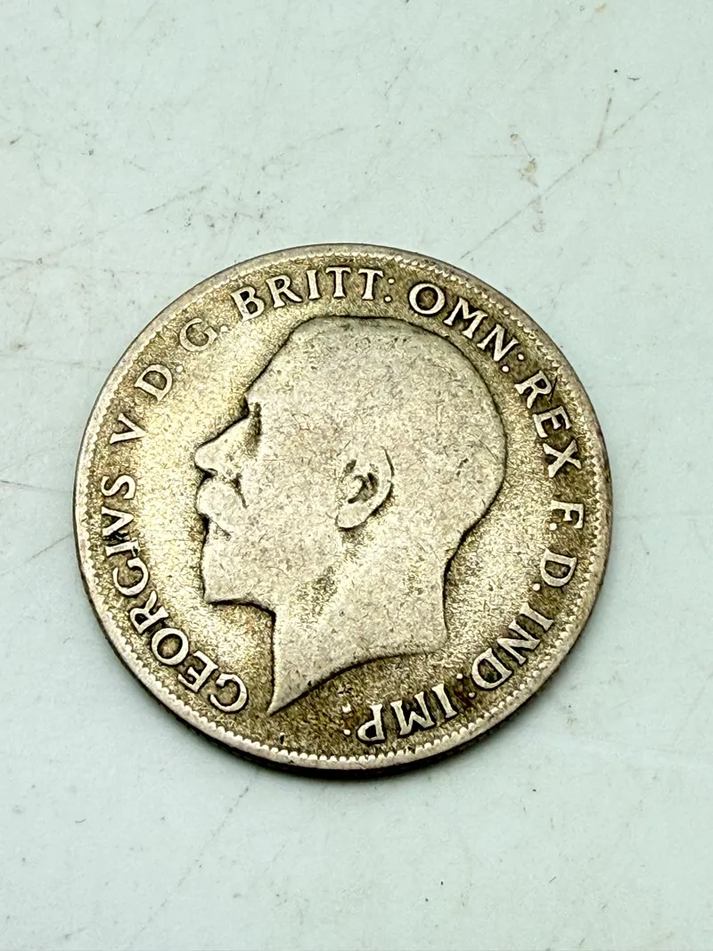 Engelsk florin 1921 i sølv, 11 gram 0.500 lødighed