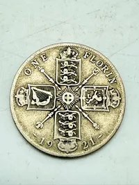 Engelsk florin 1921 i sølv, 11 gram 0.500 lødighed