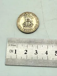 Engelsk shilling 1936 i sølv, 5,5 gram 0.500 lødighed