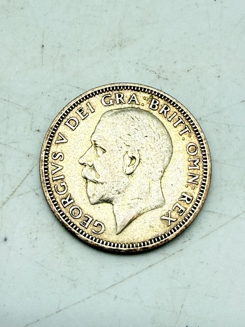 Engelsk shilling 1936 i sølv, 5,5 gram 0.500 lødighed