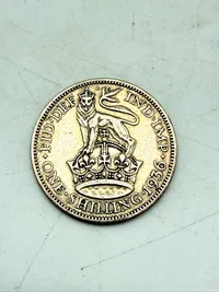 Engelsk shilling 1936 i sølv, 5,5 gram 0.500 lødighed