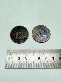 Spanske 10 centimos 1878 og 1879