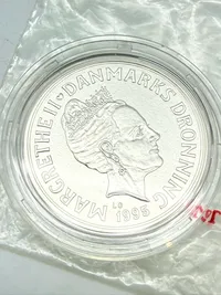 200 kr. i sølv, prins Joachims bryllup 1995, 31 gram 0.999 lødighed