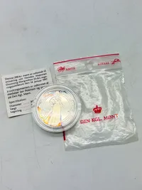 200 kr. i sølv, dronning Margrethes 25-års regeringsjubilæum 1997, 31 gram 0.999 lødighed