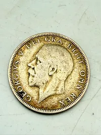 Engelsk florin 1928 i sølv, 11 gram 0.500 lødighed