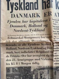 Original dansk befrielses avis fra maj dagene 1945