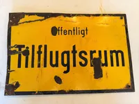 Dansk Emaljeskilt WW2, originalt
