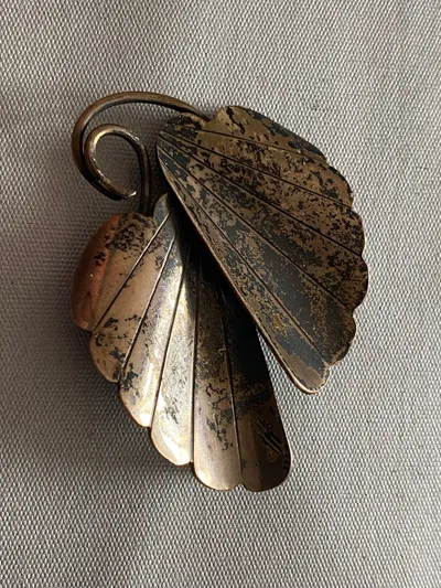 Stor broche af sterlingsølv
