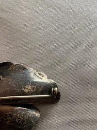 Stor broche af sterlingsølv