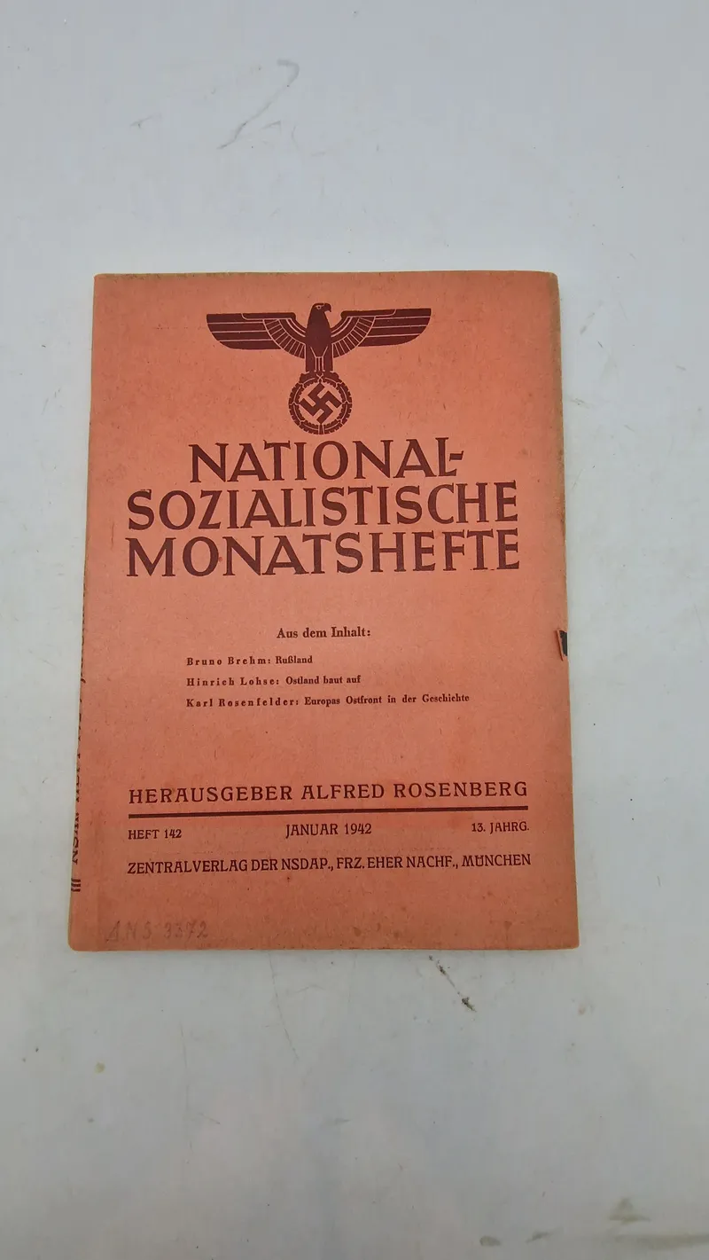 Originalt NSDAP månedsblad januar 1942