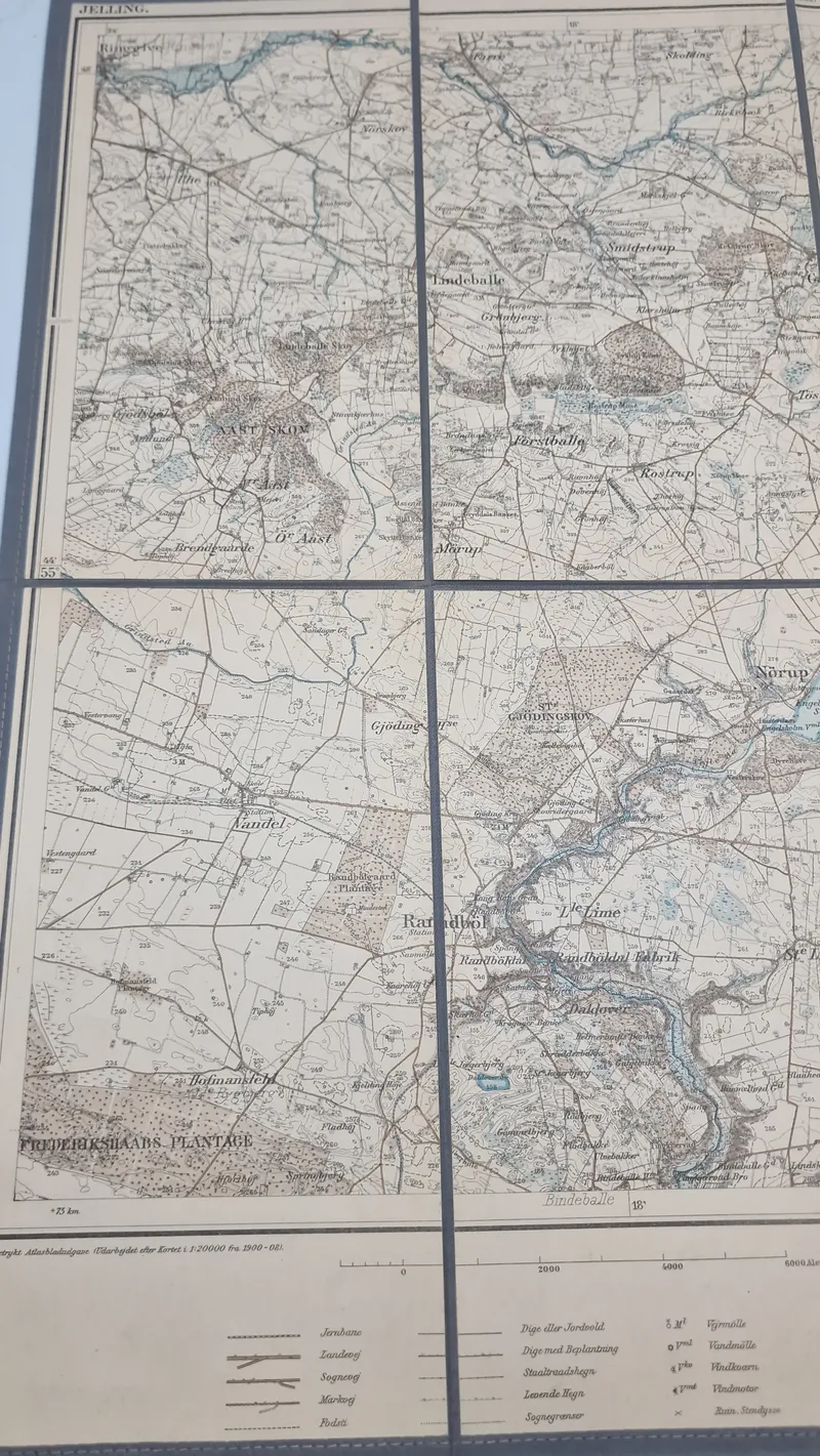 Kort over Jellinge fra 1913