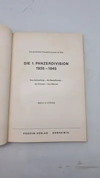 Tysk bog om den første panzerdivision