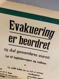 Original dansk evakueringsplaket