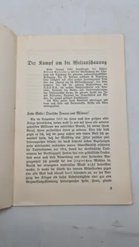 Tysk trykt tale fra 1934, kampen for verdensbilledet