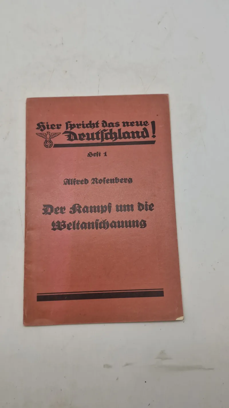 Tysk trykt tale fra 1934, kampen for verdensbilledet