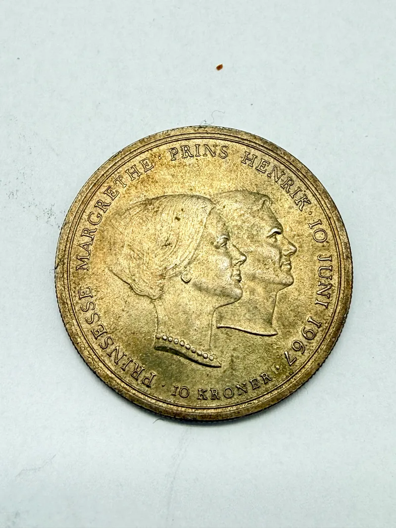 Erindringsmønt i sølv 1967, 20,5 gram 0.800 lødighed