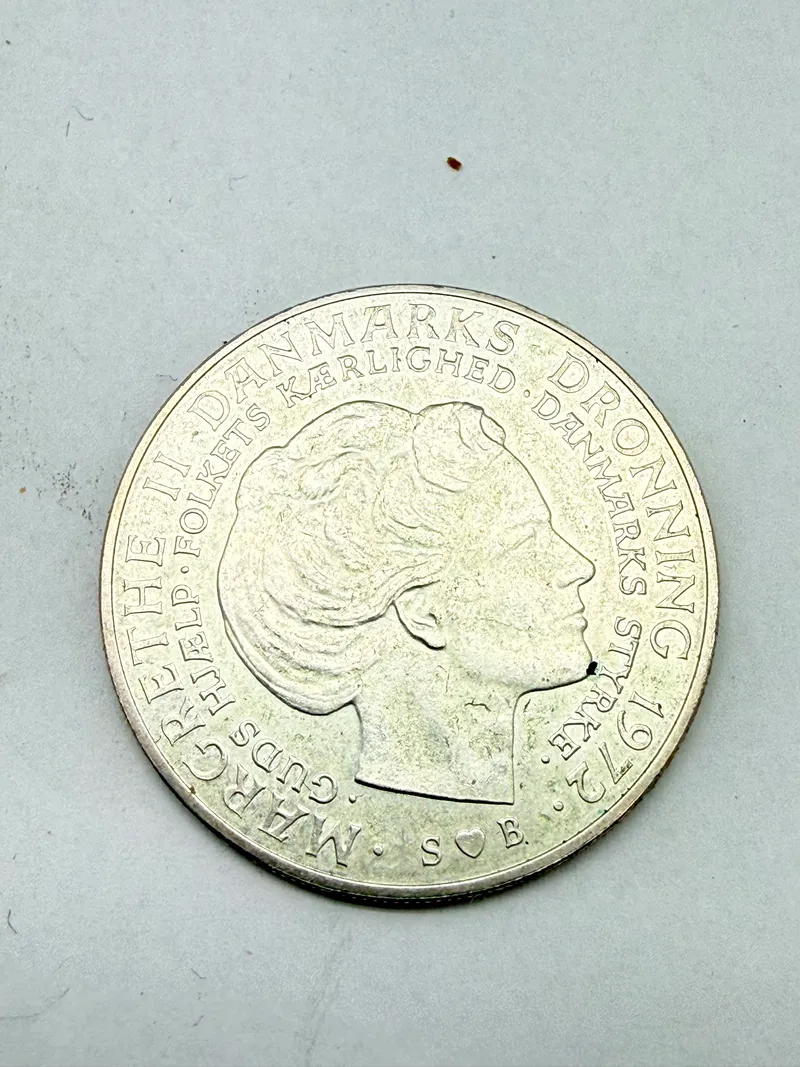 Erindringsmønt 1972 i sølv, 20,5 gram lødighed 0.800
