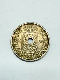 Grønland 25 øre 1926 sjælden huludgave
