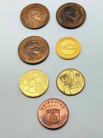 Samling diverse tokens