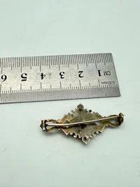 Forgyldt 18 tals broche sølv, original
