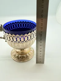 Antik opsats Nysølv og glas
