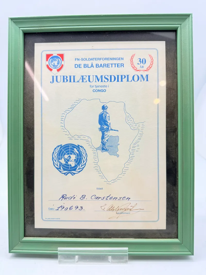 Dansk UN Congo diplom
