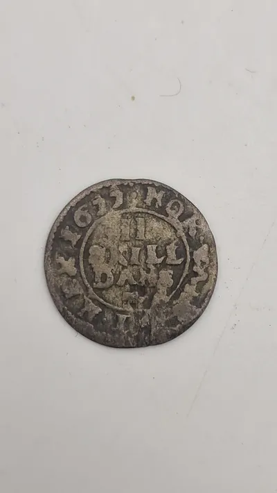 Original 2 skilling danske i sølv 1677