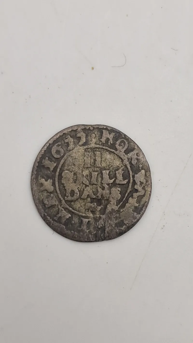 Original 2 skilling danske i sølv 1677